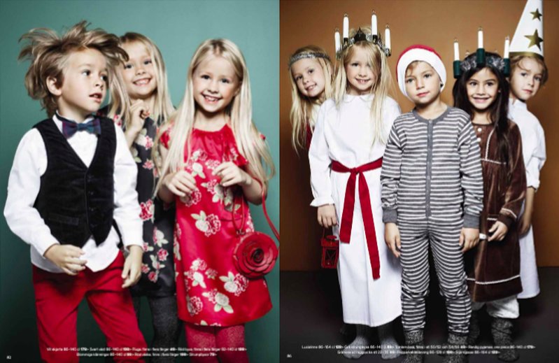 Iza och Elle var barnmodeller i Åhléns julkatalog 2012. Iza och Elle var barnmodeller i Åhléns julkatalog 2012.